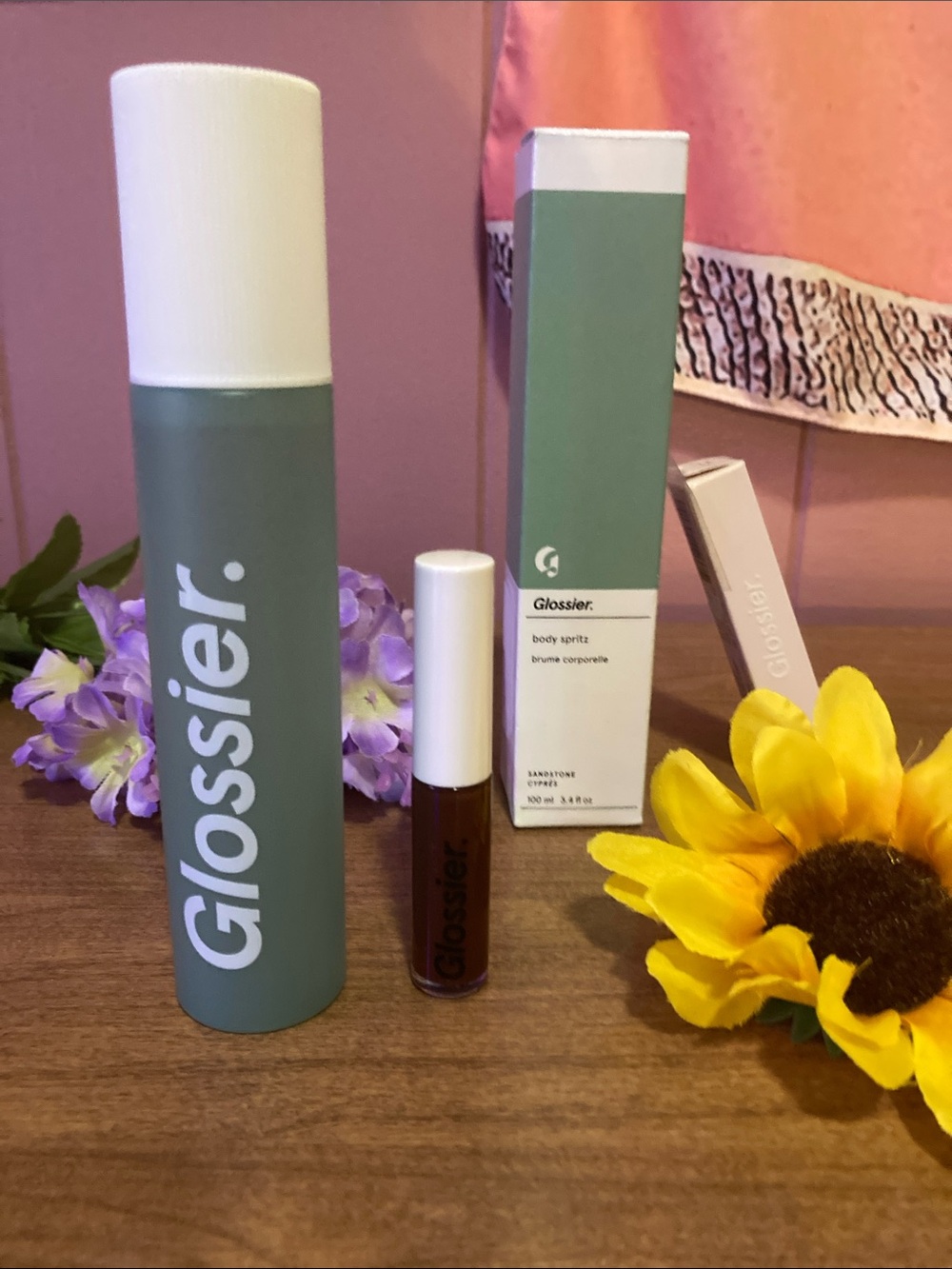 NWT Glossier. Fragrance + Lip Gloss Duo!